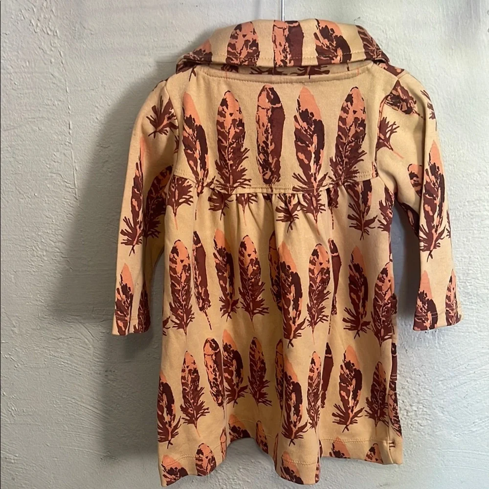 Kate Quinn NWT Feather Print Long Sleeve Dress With Pockets - Picture 5 of 5